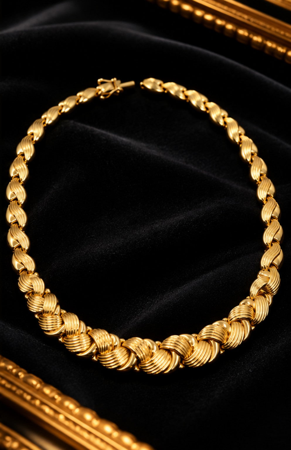 14K Yellow Gold Graduated-Link Statement Necklace – 20 Inches