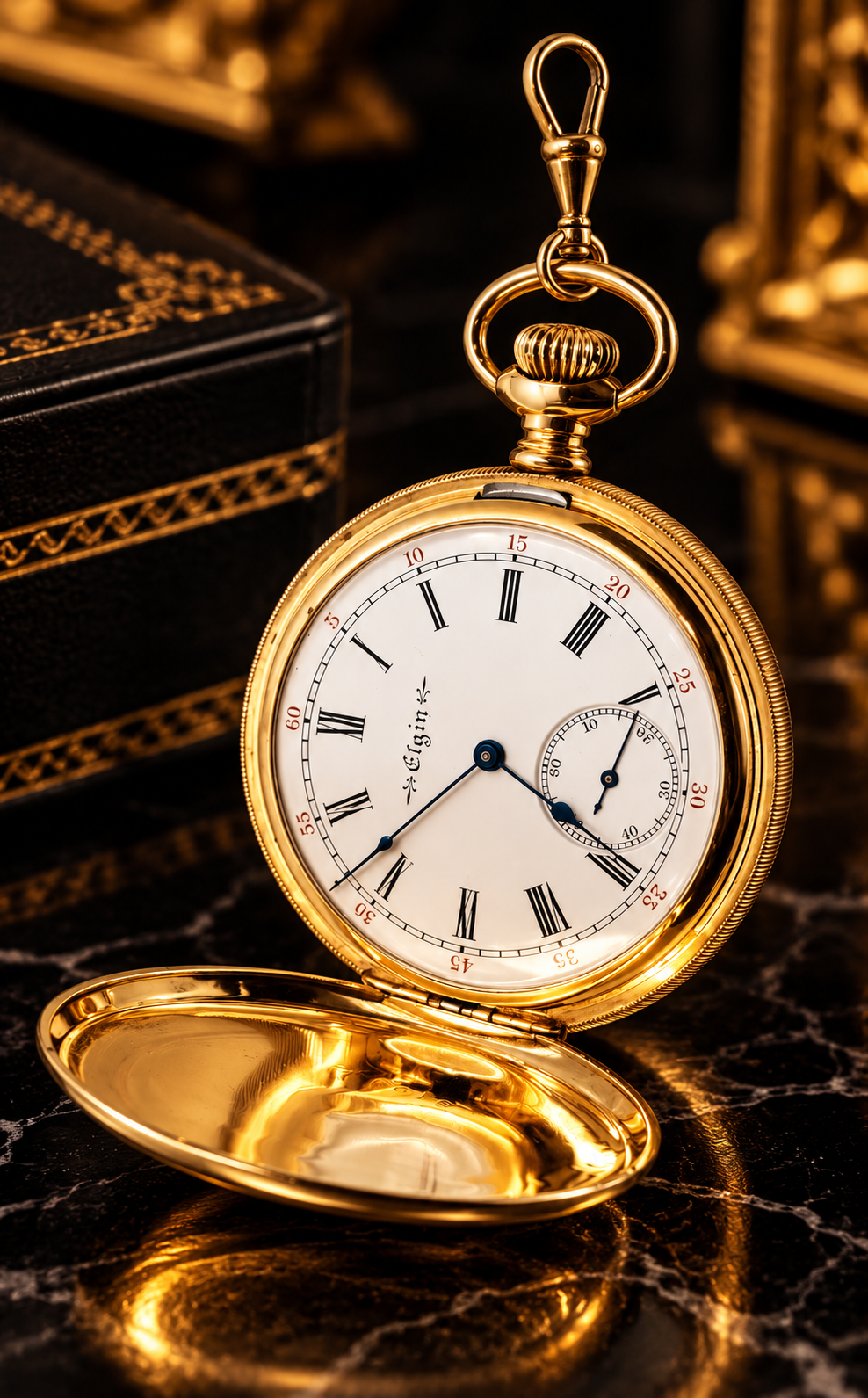 Antique Elgin open dial presentation